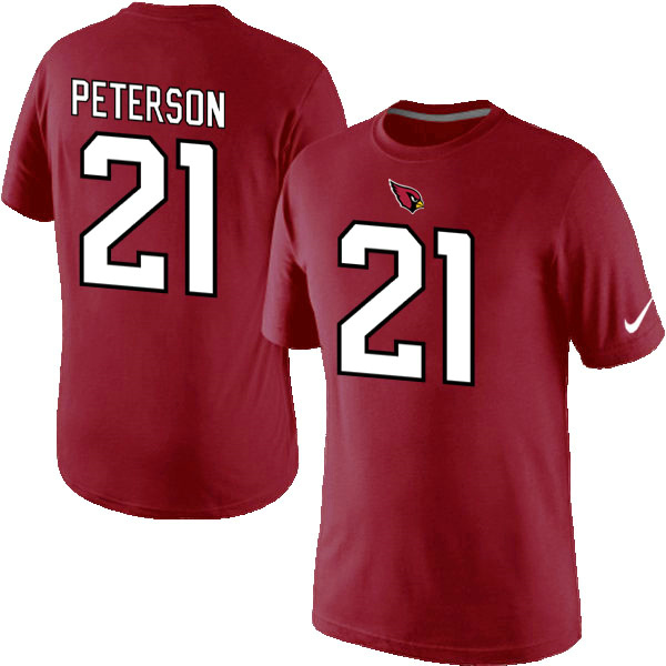 NFL Arizona Cardinals #21 Peterson Red T-Shirt