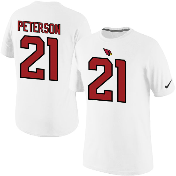 NFL Arizona Cardinals #21 Peterson White T-Shirt