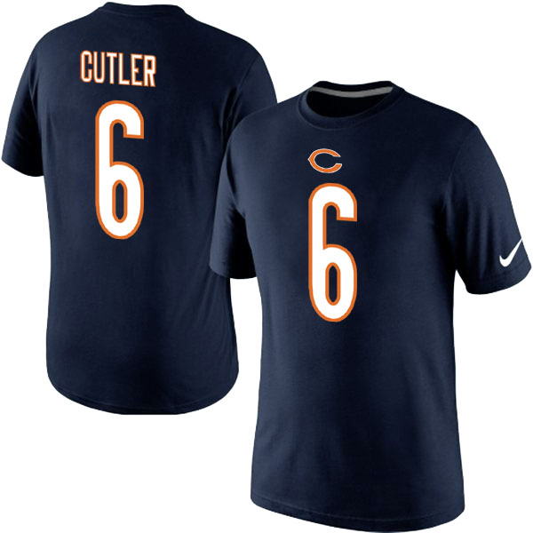 NFL Chicago Bears #6 Cutler Blue Color T-Shirt.