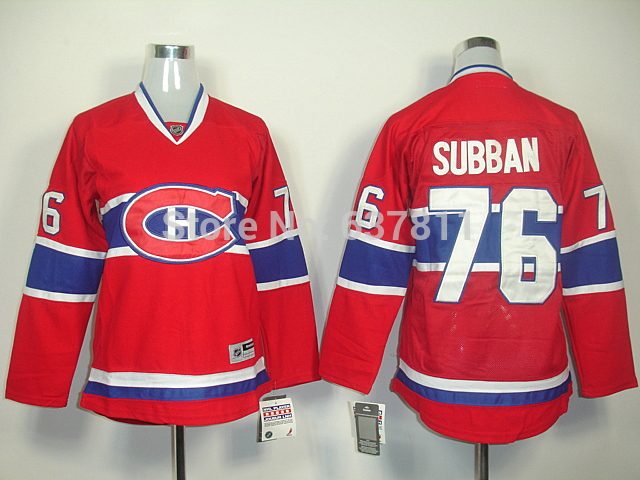 Montreal Canadiens #76  Subban Red Women NHL Jersey
