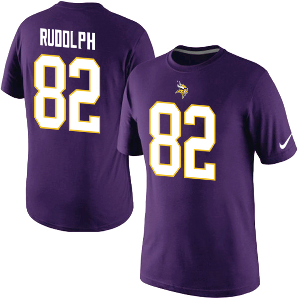 NFL Minnesota Vikings #82 Rudolph Purple Color T-Shirt