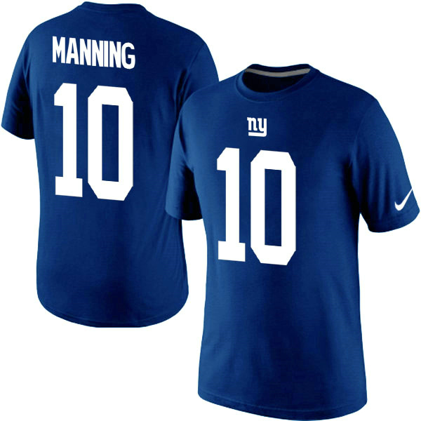 NFL New York Giants #10 Manning Blue Color T-Shirt