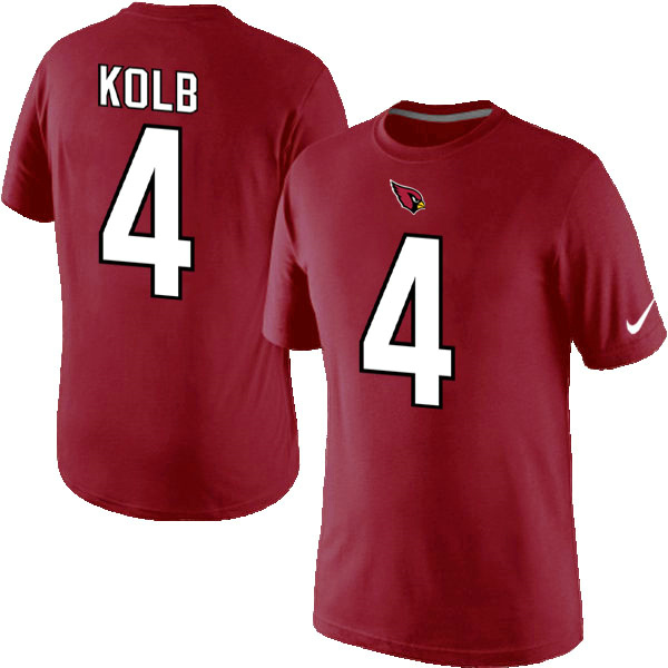 NFL Arizona Cardinals #4 Kolb Red T-Shirt