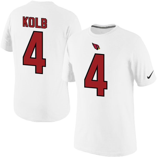 NFL Arizona Cardinals #4 Kolb White Color T-Shirt