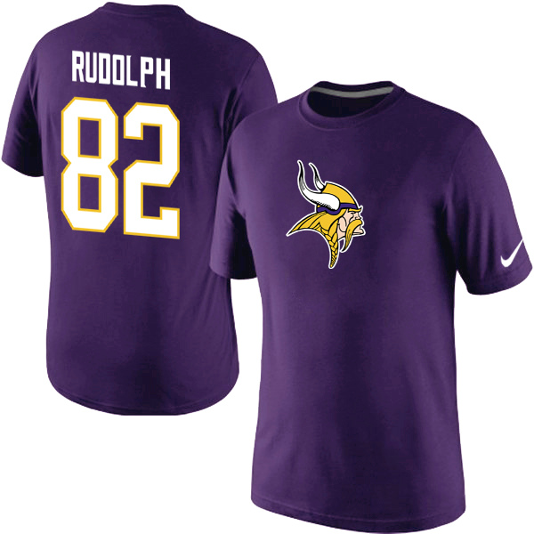 NFL Minnesota Vikings #82 Rudolph Purple T-Shirt