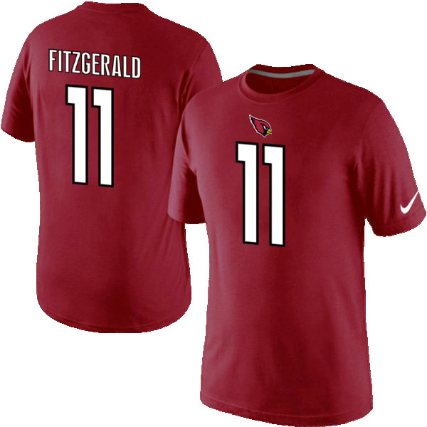 NFL Arizona Cardinals #11 Fitzgerald Red T-Shirt