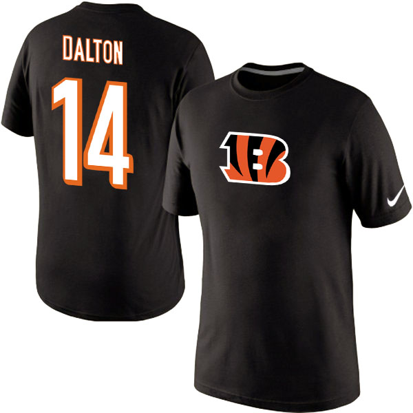 NFL Cincinnate Bengals #14 Dalton Black T-Shirt