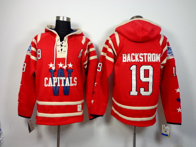 NHL Washington Capitals #19 Backstrom Red Hoodie