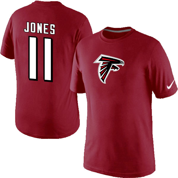 NFL Atlanta Falcons #11 Jones Red Color T-Shirt