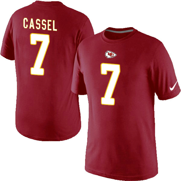 NFL Kansas City Chiefs #7 Cassel Red Color T-Shirt