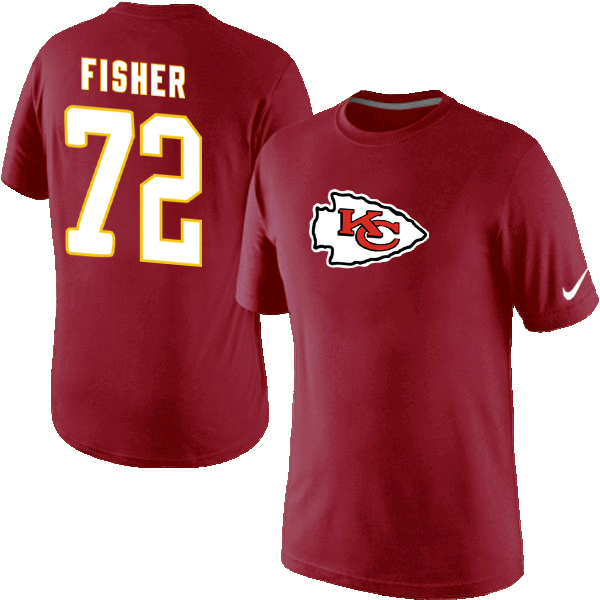 NFL Kansas City Chiefs #72 Fisher Red T-Shirt