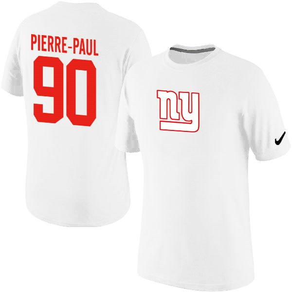 NFL New York Giants #90 Pierre-Paul White T-Shirt