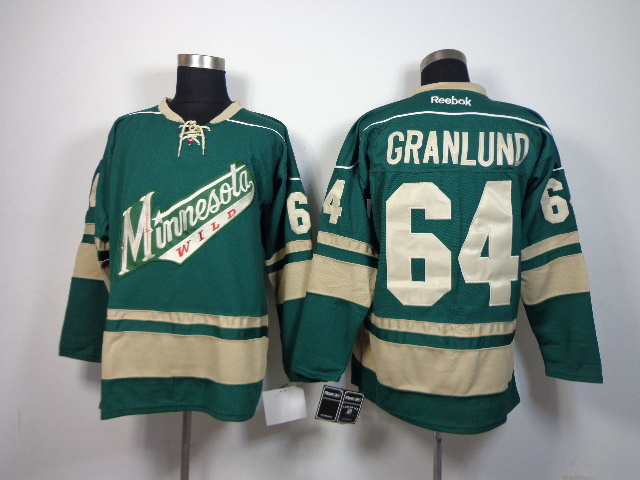 NHL Minnesota Wild #64 Granlund Green Hoodie