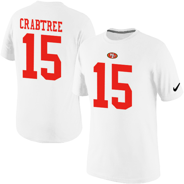 NFL San Francisco 49ers #15 Crabtree White Color T-Shirt