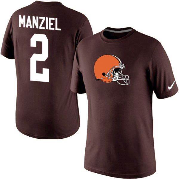 NFL Cleveland Browns #2 Manziel Brown T-Shirt