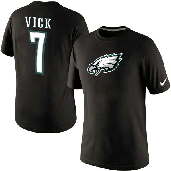 NFL Philadelphia Eagles #7 Vick Black Color T-Shirt