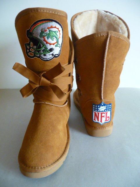 NFL Miami Dolphins Maroon Color Women Boots