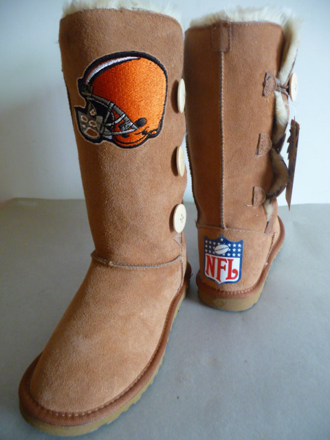 NFL Cleveland Browns Maroon Color Women Boots