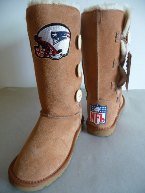 NFL New England Patriots Maroon Color High Boots