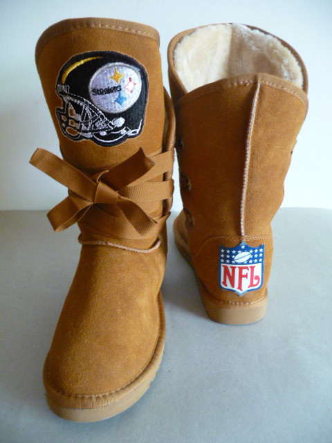 NFL Pittsburgh Steelers Maroon Color Women Boots 