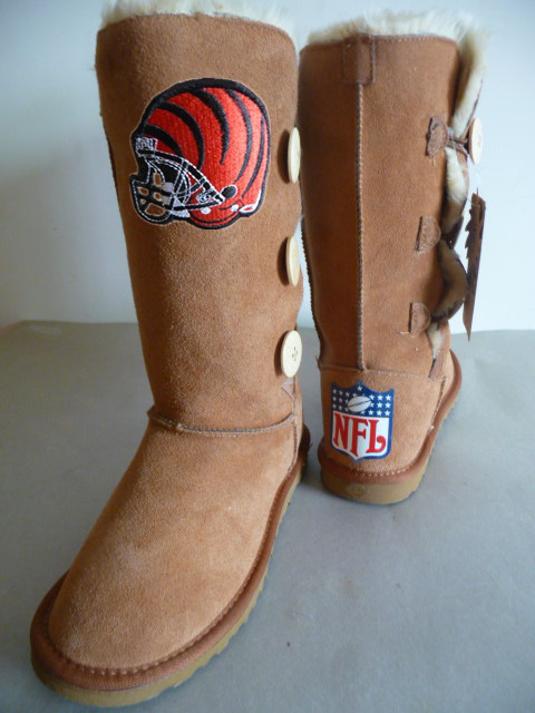 NFL Cinncinnai Bengals Maroon Color Women Boots