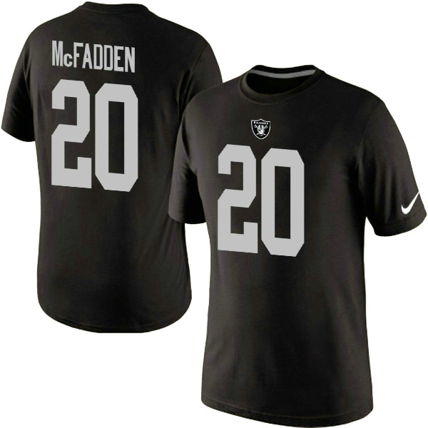 NFL Oakland Raiders #20 McFadden Black T-Shirt