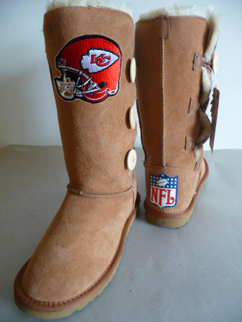 NFL Kansas City Chiefs Maroon Color Women High Boots