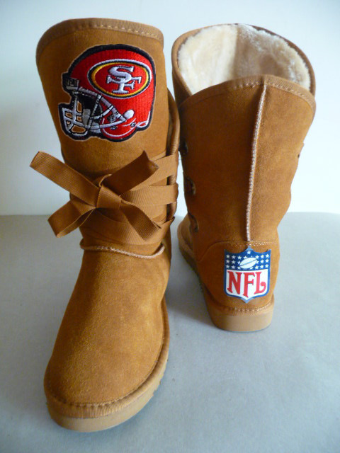 NFL San Francisco 49ers Maroon Color Women Boots