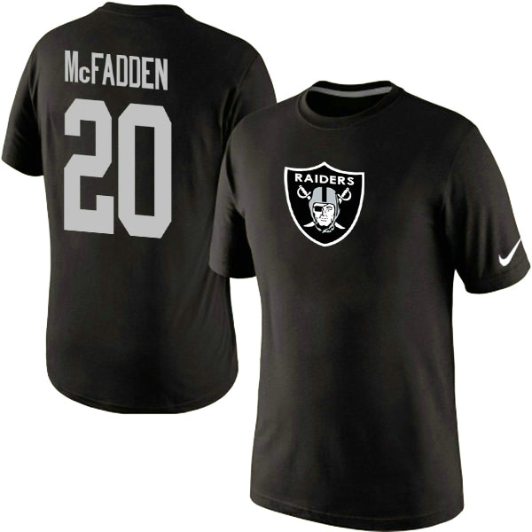 NFL Oakland Raiders #20 McFadden Black T-Shirt