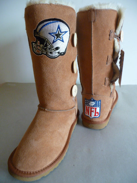 NFL Dallas Cowboys Maroon Color Women High Boots