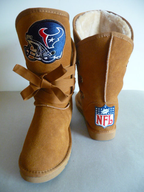 NFL Houston Texans Maroon Color Women High Boots