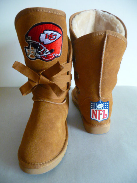 NFL Kansas City Chiefs Maroon Color Women High Boots