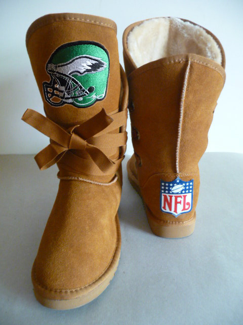 NFL Philadelphia Eagles Maroon Color Women Boots