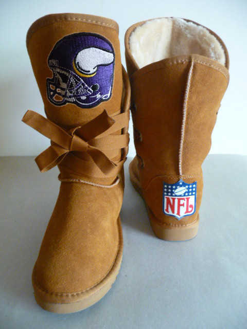 NFL Minnesota Vikings Maroon Color Women Boots