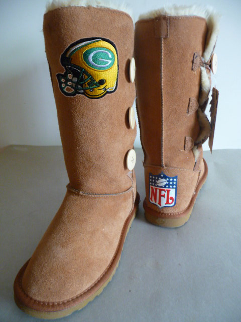 NFL Green Bay Packers Maroon Color Women Boots