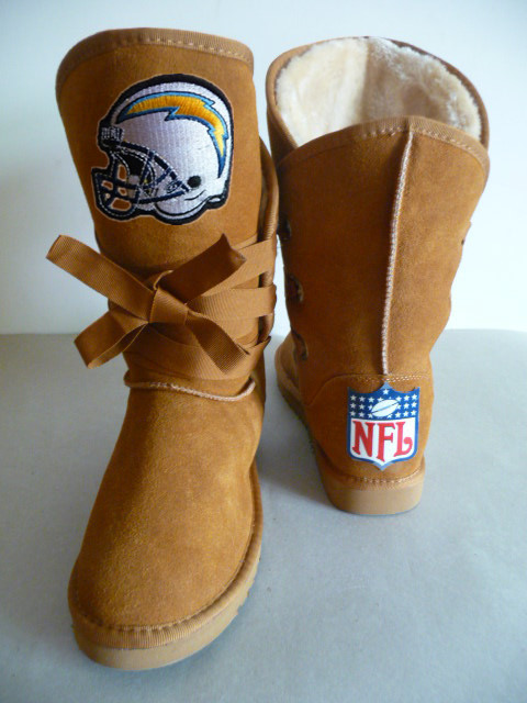 NFL San Diego Chargers Maroon Color Women Boots