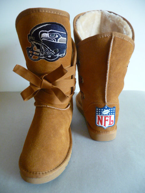 NFL Seattle Seahawks Maroon Color Women Boots