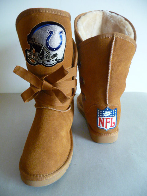 NFL Indianapolis Colts Maroon Color Women High Boots