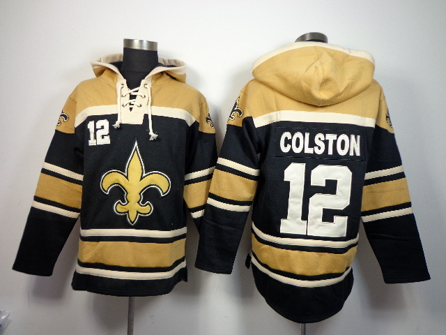 NFL New Orleans Saints #12 Colston Black Hoodie