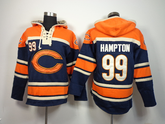 NFL Chicago Bears #99 Hampton Blue Orange Hoodie