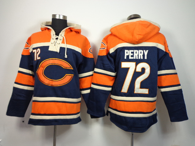 NFL Chicago Bears #72 Perry Blue Orange Hoodie