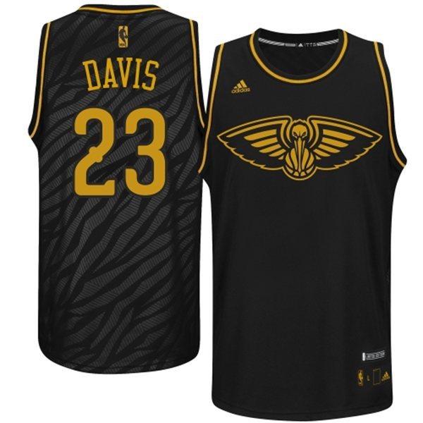 NBA New Orleans Hornets #23 davis Black Fashion Jersey