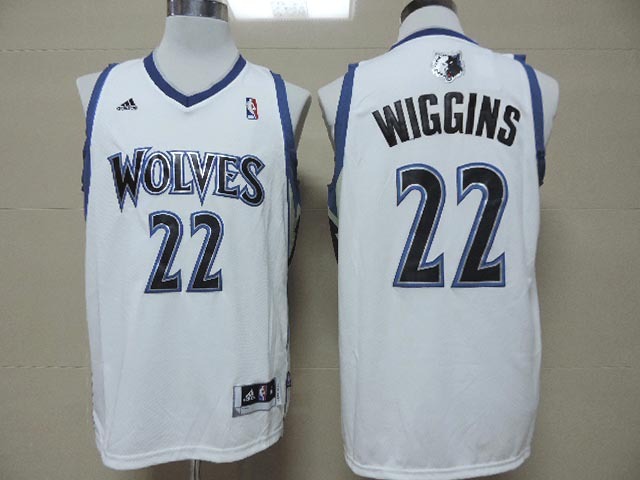 NBA Minnesota Timberwolves #22 Wiggins White Jersey