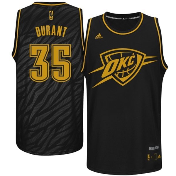 NBA Oklahoma City Thunder #35 Durant Black Fashion Jersey
