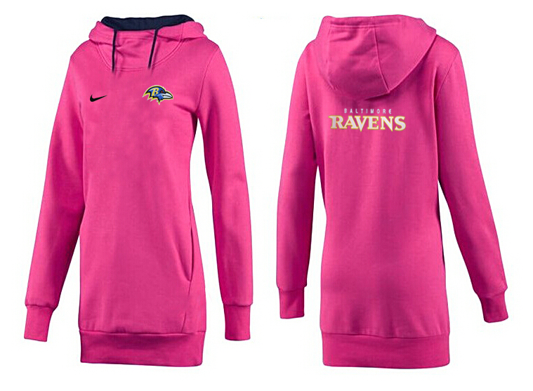 Baltimore Ravens Nike Womens All Time Performance Hoodie-Peach Color
