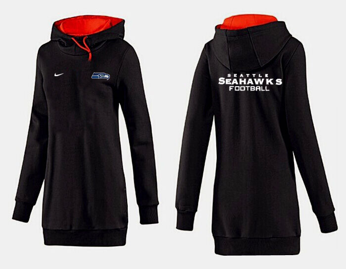 Seattle Seahawks Nike Womens All Time Performance Black Color Hoodie