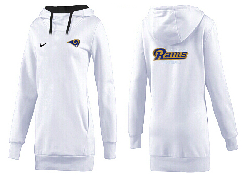 Nike St. Louis Rams Womens All Time Performance Hoodie White