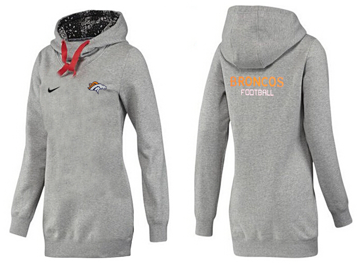 Nike Denver Broncos Womens All Time Performance Hoodie-Grey