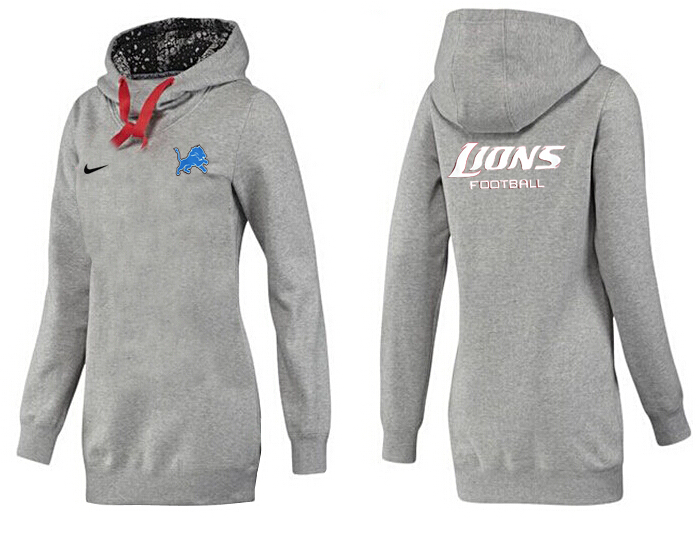 Detroit Lions Nike Womens All Time Performance Hoodie Grey Color