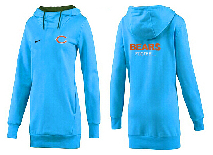 Chicago Bears Nike Womens All Time Performance Hoodie-L.Blue Color 